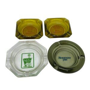 VTG Motel Glass Ashtray Lot | Holiday Inn, Rodeway, Best Western Collectibles